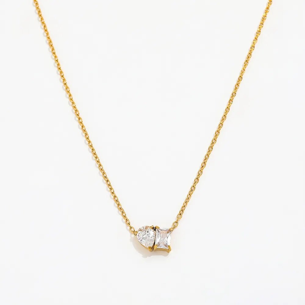 Dainty gold zirconia necklace - MOSA