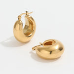 Ella chunky gold hoop earrings - MOSA