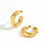 Gold twisted hoops - MOSA