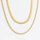 Gold waterproof double necklace - MOSA